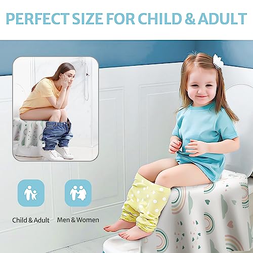 Blissful Diary 20 Pcs Toilet Seat Covers Disposable for Toddlers & Adults, Extra Large Waterproof, Portable Package for Travel, Kids Potty Training (Pack of 2)