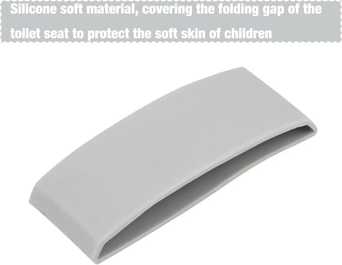 PandaEar Toilet Seat Cover | Folding Travel Toilet Seat for Children and Potty Training | Portable Silicone Toilet Seat for Toddlers, Boys & Girls with Non-Slip Silicone Pads -Grey Bear