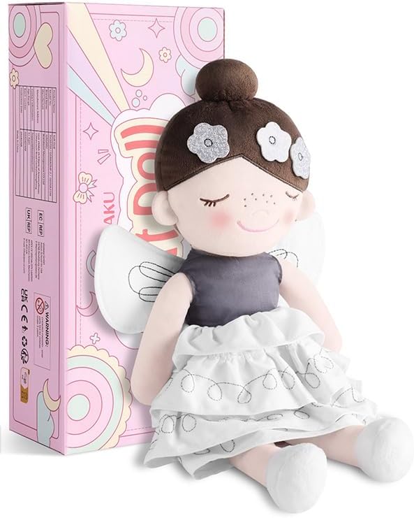 Soft Baby Doll Toys (16'') for Girls, My First Baby Rag Dolls for 1 Year Old Girl Birthday Gift Plush Doll Toys Machine Washable Baby Doll for Toddler Kids Infants - Flower Princess