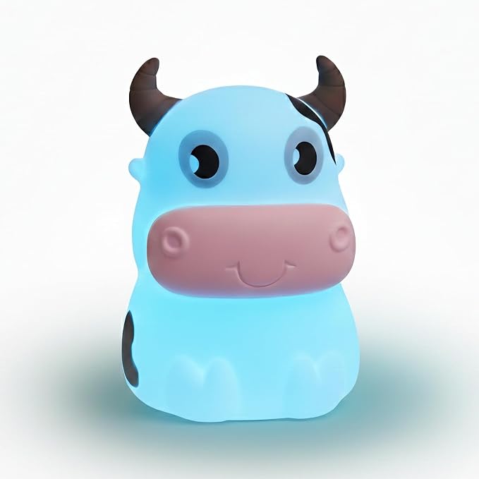 Breathing Loong Guided Visual Breathing Light for Mindfulness Relief | Relaxation Tool | Focus Meditation Device & Calming Night Light | Ideal for All Ages, Home & School Use (Cow)