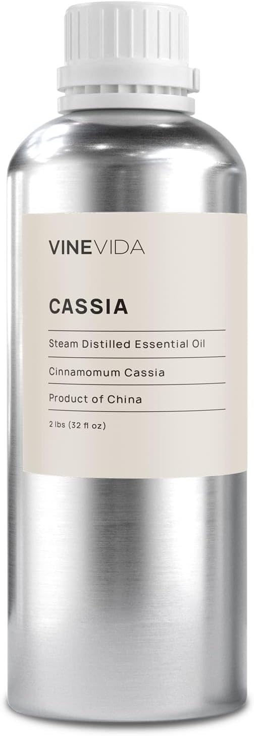 VINEVIDA Cassia Essential Oil 32 oz - Undiluted Candle Scent DIY Scents for Candlemaking Bulk Soap Making