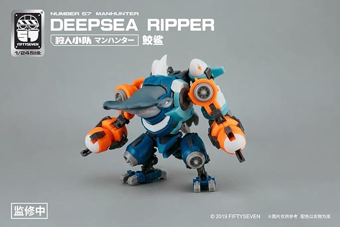 MORISE Hobby FIFTYSEVEN No.57 1/24 Action Figures - Manhunter Deepsea Ripper - Model Kit,Highly Posable Collectible Model Ages 15+