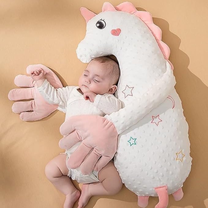 Baby Soothers Toys, Cute Animal Plush Stuffed Doll Toy for Girls Boys, Portable Dinosaur Unicorn Figure Soothing Dolls for Home and Travel (002, OneSize)