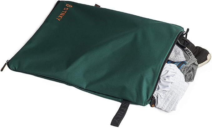 STNKY Bag Pro - Laundry Bags with Zips, Handles and Internal Mesh Bag for Travel, Yoga, Healthcare, Gym Kit, Laundry (Standard, Forest Green)