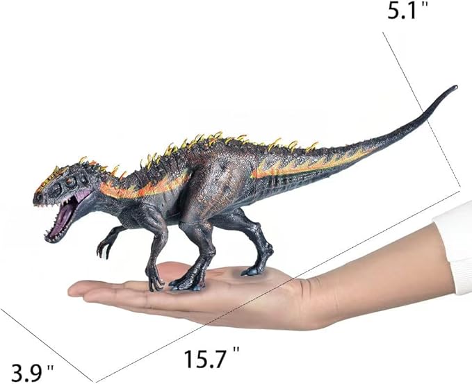 Large Realistic Tyrannosaurus Rex Toy, 15.7 inch and 11 inch T-REX Dinosaur Colletion, Kids' Play Dinosaur & Prehistoric Creature Figures with Moveable Jaw, Red, Ages 8+