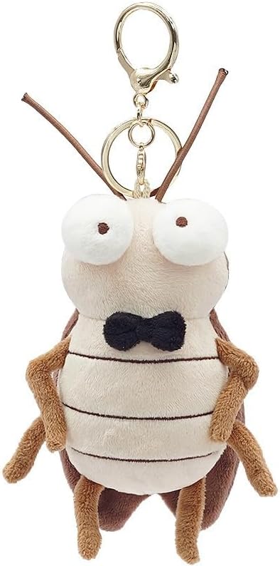 4Inches Evil Cockroach Plushies Creative Animal Keychain Funny Spoof Kawaii Charm Decoration Gifts for Bag Car