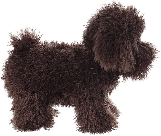 Apricot Lamb Toys Plush Dark Coffee Poodle Dog Puppy Stuffed Animal Soft Cuddly Perfect for Child 8.3 Inches