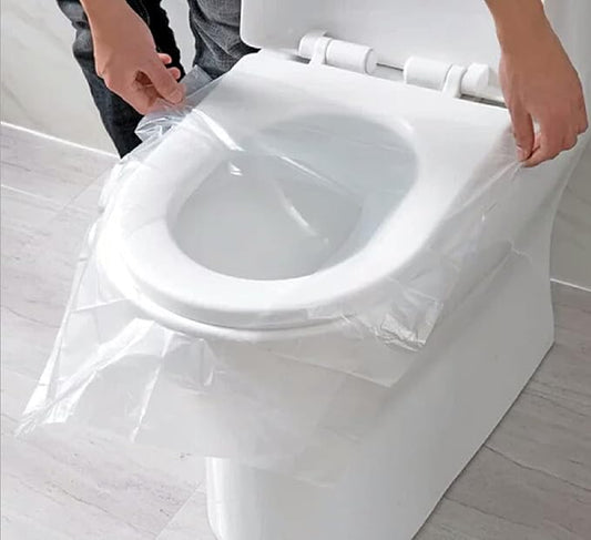 50 PACK Toilet Seat Covers,Disposable Waterproof, Portable Potty Seat Covers for Toddlers, Kids, and Adults, Ideal for Kids Potty Training and Adults,Individually Wrapped for Travel Home, On the Go