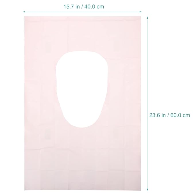 GLEAVI 50Pcs Disposable Toilet Seat Covers - Waterproof, Non-Slip, Individually Wrapped Travel Essentials for Public Restrooms, Camping, and Daily Use