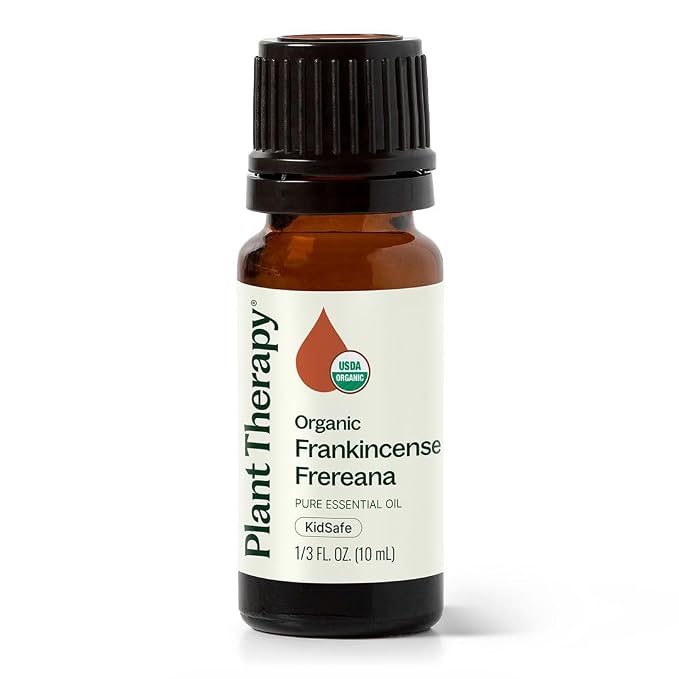 Plant Therapy Organic Frankincense Frereana Essential Oil 100% Pure, USDA Certified Organic, Undiluted, Natural Aromatherapy, Therapeutic Grade 10 mL (1/3 oz)