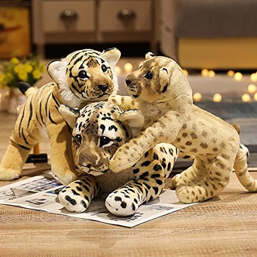 Tiger Stuffed Animal 16" Giant Stuffed Tiger Plush Jungle Stuffed Animal Soft Plush Tiger Stuffy Simulation Cute Plushie Toys Realistic Deocr Birthday Valentine's Gifts for Kids Boys