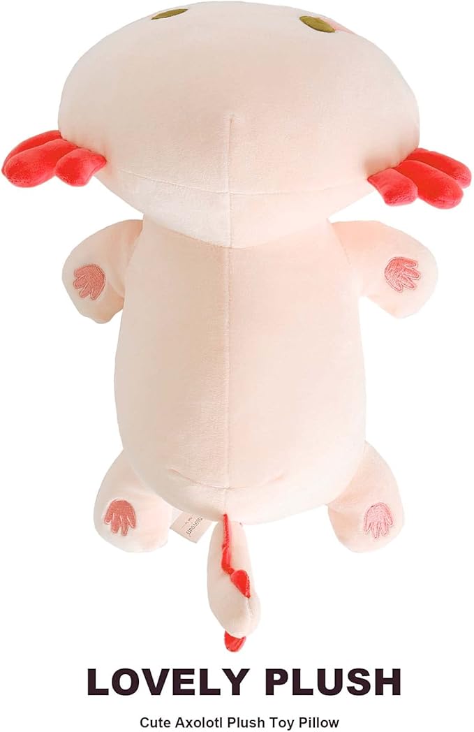 Onsoyours Cute Axolotl Plush, 19" Soft Large Stuffed Animal Salamander Big Plush Pillow, Kawaii Plushie Toy for Kids (Orange Axolotl, 19")