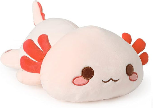 Onsoyours Cute Axolotl Plush, Soft Stuffed Animal Salamander Plush Pillow, Kawaii Plush Toy for Kids (Orange Axolotl, 13")