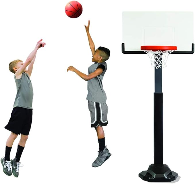 Huplay Pro Large Adjustable Post Basketball Set