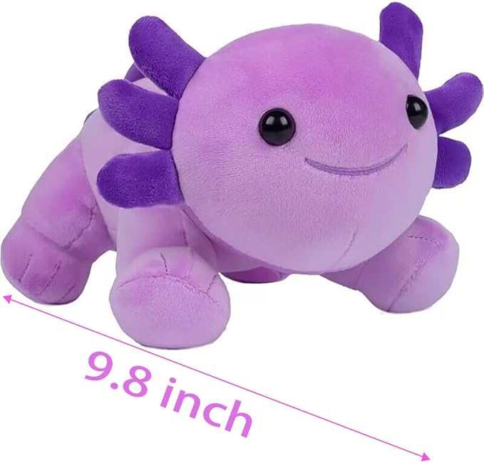 Axolotl Stuffed Animal Cute Plush Doll Soft Toy 9.8 inch for Girls Boys Christmas (Axolotl Purple)