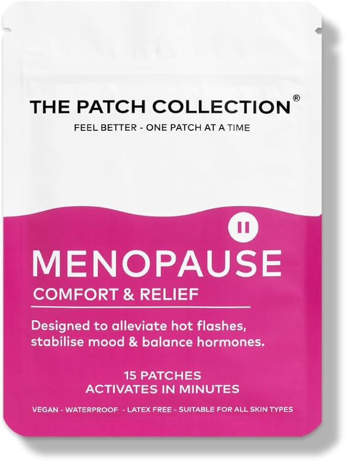 The Patch Collection® - Ultimate Menopause Support Patch for Women | Hot Flushes, Night Sweats, Fatigue, Mood, Sleep | 100% Natural & Vegan, Latex Free (Pack of 15)