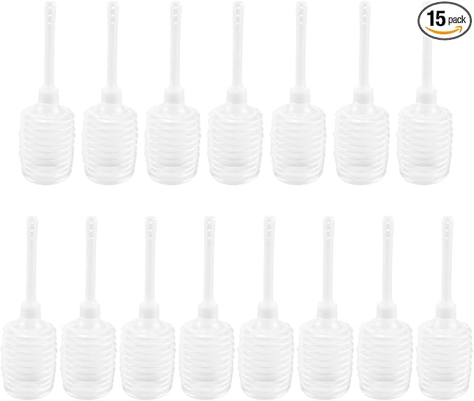 DOERDO 15pcs Disposable Enema Douche Applicator Vaginal Douche Anal Applicator for Women Men, Individual Package