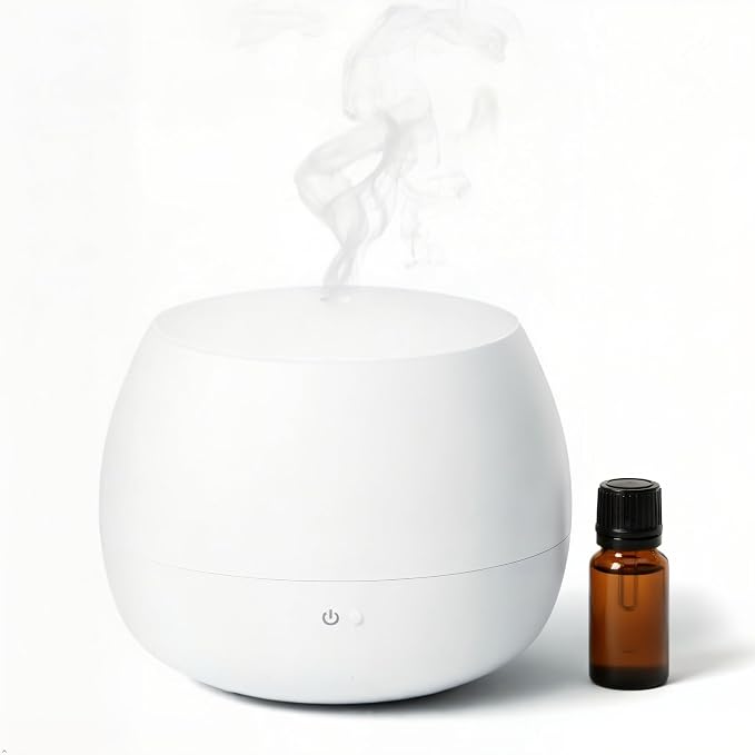 Essential Oil Diffuser,Cool Mist Humidifier with 2 Modes, Auto-Off Function | Small Ultrasonic Aromatherapy Diffuser, Fragrance Aroma Diffuser for Bedroom, Home Essentials, Scent Diffuser 100ml, White