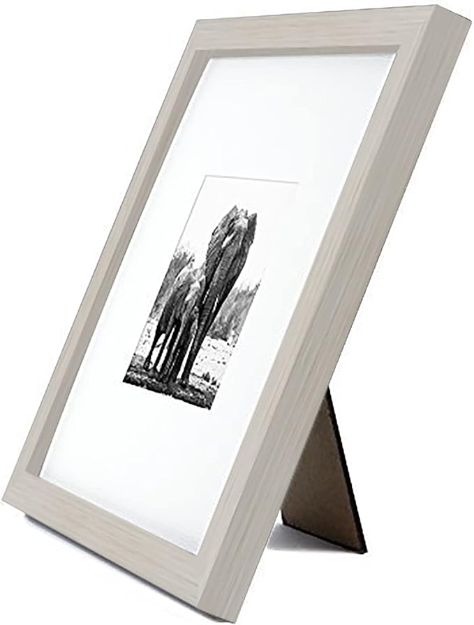 Americanflat 8x8 Picture Frame with Shatter-Resistant Glass - Use as 4x4 Frame with Mat or Display 8x8 Photo Without Mat - Signature Collection - Square Frames for Tabletop and Wall - Light Wood | Shatter-resistant glass, wall or tabletop display with ...