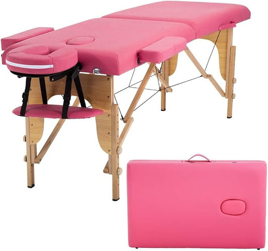 BestMassage Massage Bed Portable Massage Table 24 Inch Wide Lash Bed Height Adjustable 2 Folding Spa Table with Non-Woven Bag for Spa Footmassage Facial CareSpa Tattoo
