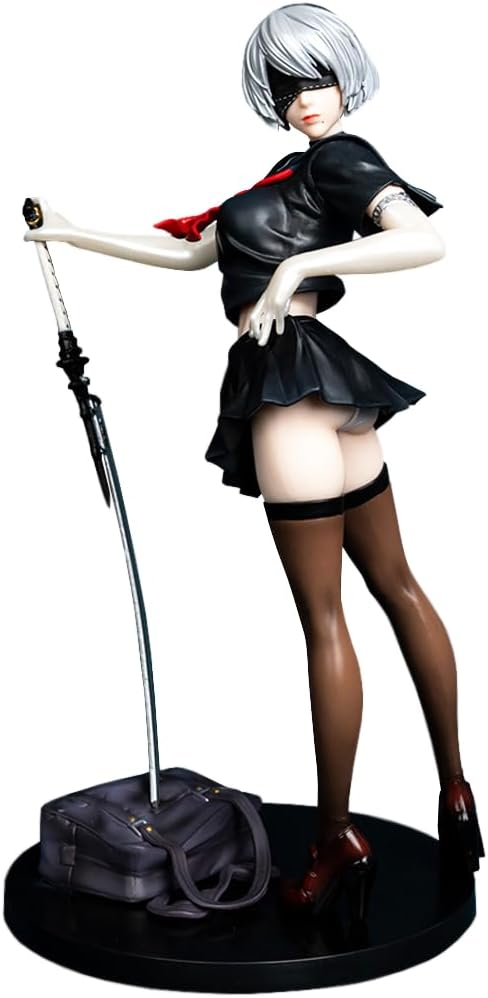 2B Figure Statue Model - 1/6 Scale 2B Action Figure 2Byorha Anime Figurine, 30cm No.2 Type B Figures, PVC Handmade Collectible Desktop Decoration