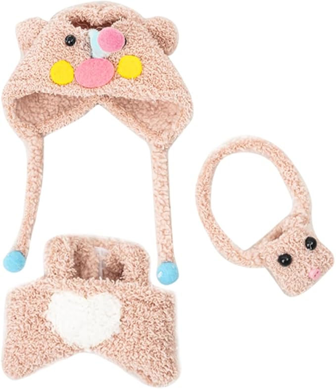 Clothes for 17cm Dolls(NO Doll) Outfit with Accessories Suit Cute Stylish Dress Up Set Pink Pig
