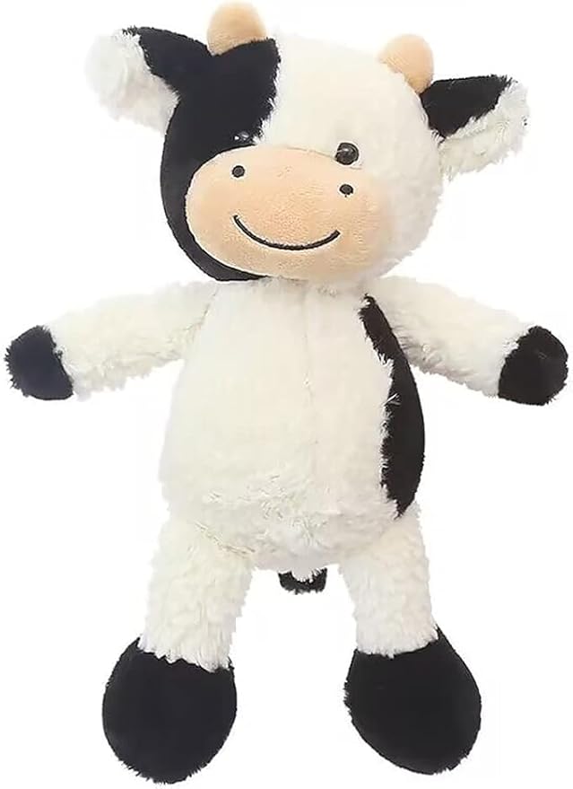 Cow Stuffed Animals Soft Plush Cute Cow Doll for Boys Girls 11.8in(Zhang NIU heibaise)