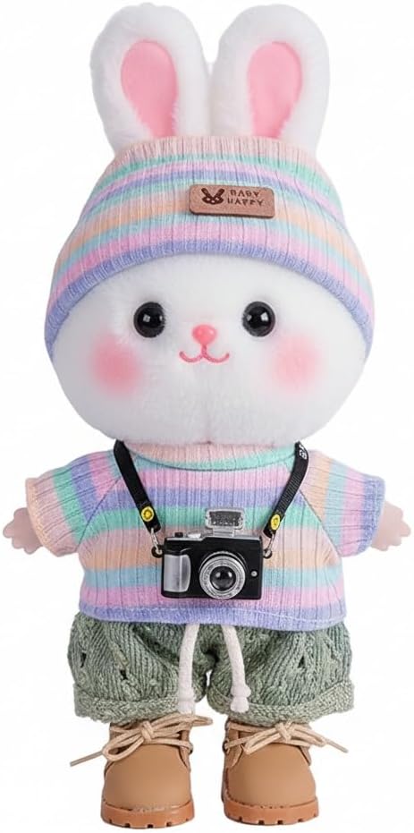 5set 17cm Dolls Clothes Outfit Set - Casual Style Costumes for Doll Figures, Camera Set,Have a seat Clothes - 6.7 Inches Cute Dolls Daily Refill,Gifts for 17cm Doll Lovers (Style-I)