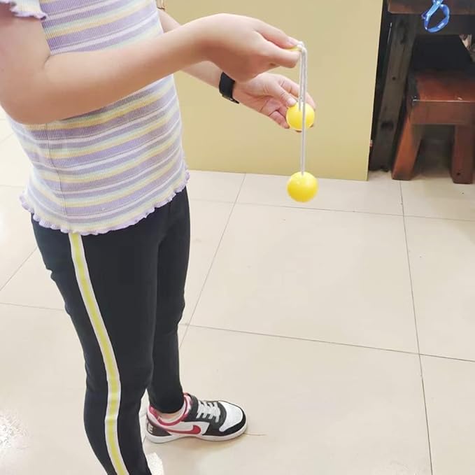 3 Pairs Clacker Ball,Ladder Balls, Toss Game Balls, Children's and Adults' Pressure reducing Balls,Used for Training Balance Ability, Concentration (Randomly Send 3 Colors)