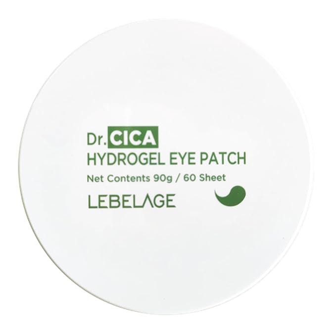 LEBELAGE Eye Patch Hydrogel 60 Sheets | Cooling Hydrogel Under Eye Patches with Gold | Moisturizing Eye Care for Daily Skincare Routine (Cica)