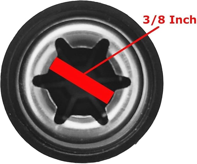 Hub Caps for Bike/TRIKES Compatible with Popular Red Wagon Brand - fits 3/8 Axle Diameter (Black)