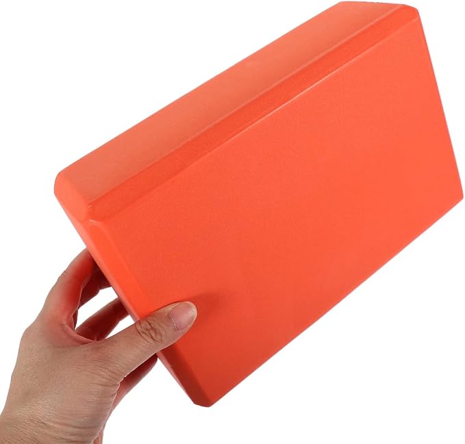 Milisten Yoga Block Brick High Density Eva Yoga Block for Pilates Stretching Gym Workout and Exercise Support Anti-Slip Lightweight Stable Grip 8.97 X 5.98 X 2.99 in Orange