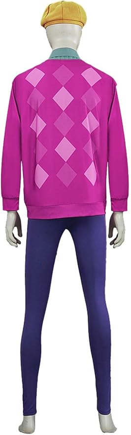 Mens Abby Cosplay Costume Abby Green Shirt Wig Set for Halloween