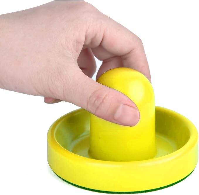 Air Hockey Pushers and Pucks - Air Hockey Paddles and Goal Handles Replacement Accessories for Game Tables (4 Pushers, 8 Pucks)