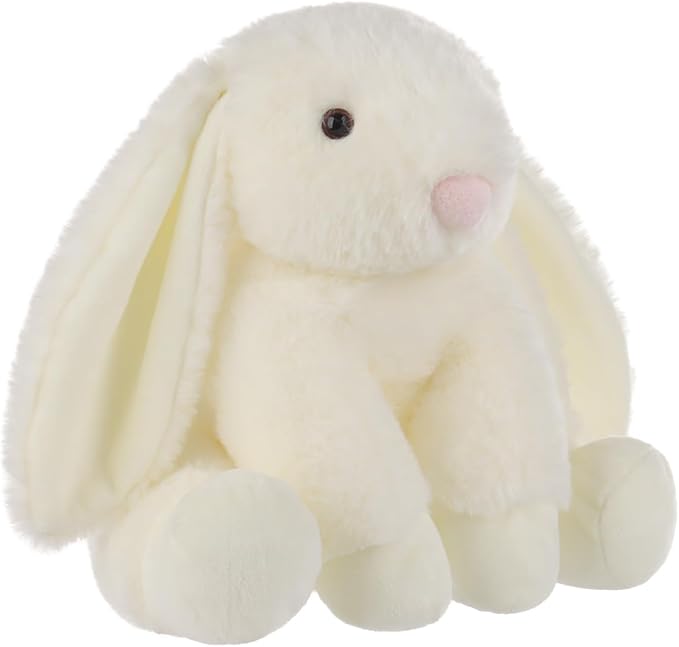 Apricot Lamb Toys Plush Cream Bunny Rabbit Stuffed Animal with Fluffy Soft Ears (Cream Bunny, 8 Inches)