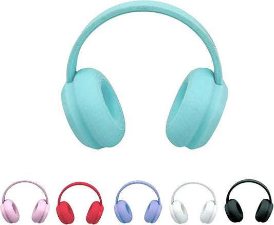 3D Printed Headphones Accessories for 17cm Doll(No Dolls)，for Dolls 3.94-6.69inch(10-17cm) in Size，Suitable for Daily Display, Great As a Gift(Light Blue Headphones)
