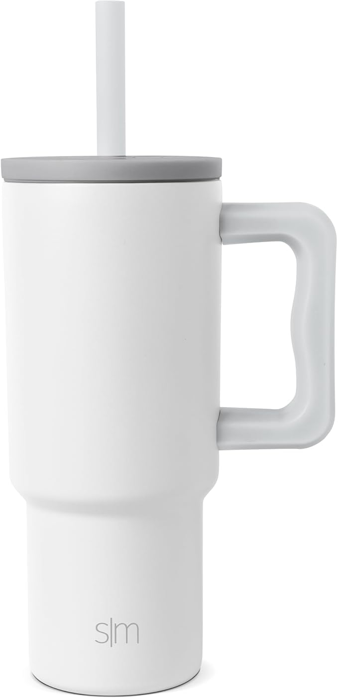 Simple Modern Kids 24 oz Tumbler with Handle and Silicone Straw Lid | Spill Proof and Leak Resistant | Reusable Stainless Steel Bottle | Gift for Kids Boys Girls | Trek Collection | Cool Gray Mix