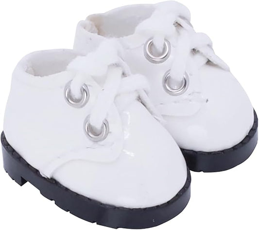 Etistta 17cm Doll Shoes for 17cm Doll Boots, 6.7 inch Doll Shoes Accessories (White)