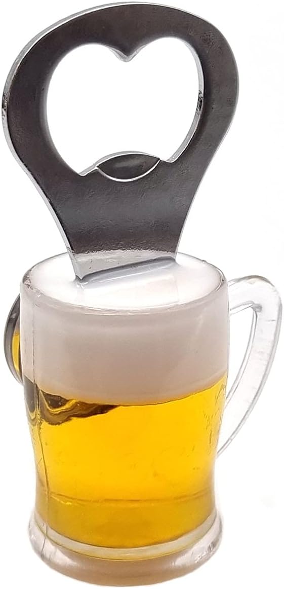 Creative Acrylic Beer Bottle Opener Beer Mug Shape Bottle Opener Kitchen Accessories Fridge (B)