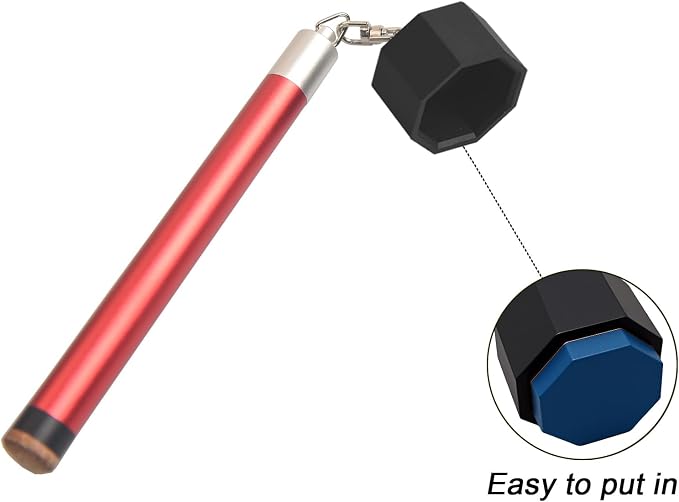 LAKE OF FIRE Pool Cue Chalk Holder – 2-in-1 Billiard Accessory with Pool Chalk Holder & Cue Tip Tool