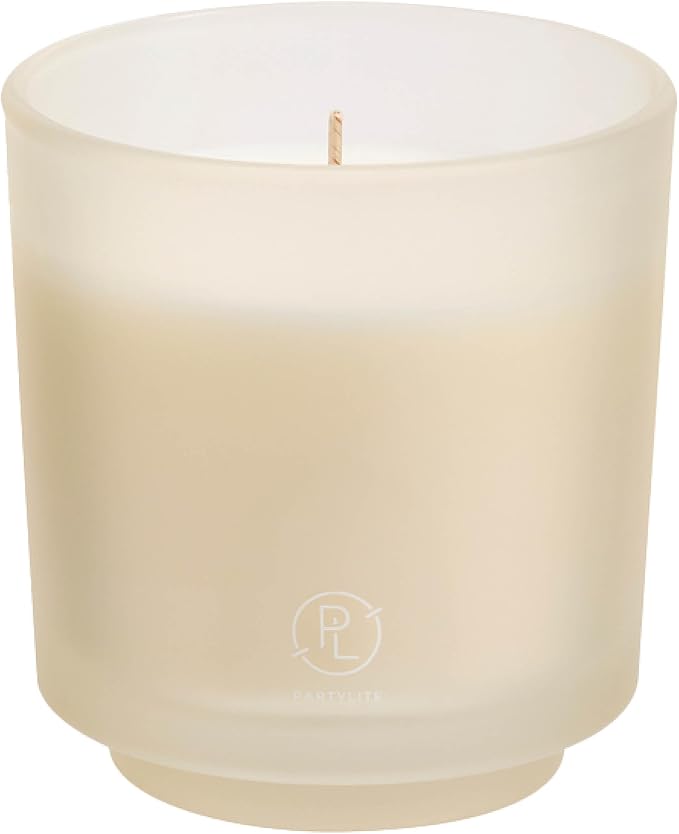 PartyLite Iced Snowberries Scented, Notes of Apple, Cranberry, Peach, Strawberry, Vanilla & Musk,10oz 1-Wick Aromatherapy Refillable Jar Candle, 50 Hour Burn Time, Sustainable Wax in Reusable Vessel