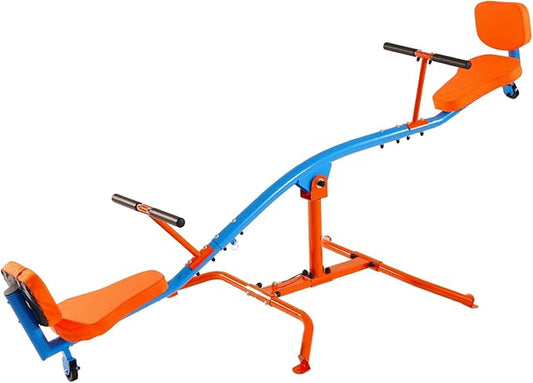 VEVOR Seesaw Teeter Totter for Kids Outdoor, 300 lbs Load Capacity, Sit and Spin Teeter Totter with Easy-Grip Handles, Playground Equipment with Swiveling 360 Degrees Rotating for Children Aged 3+