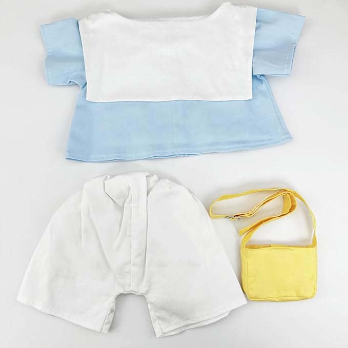 14"-18" Stuffed Animal Clothes Coat Pants Backpack School Uniform Make Your Own Stuffed Animals Dress Up Accessories (Blue)