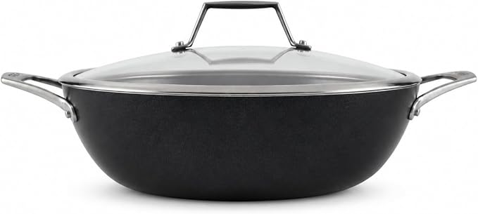 TECHEF - Onyx Collection - Nonstick Everyday Pan With Lid, 5 Qt Deep Frying Pan With Lid, For Sauteing, Frying, And Simmering, Induction Ready, PFOA-Free, Made In Korea