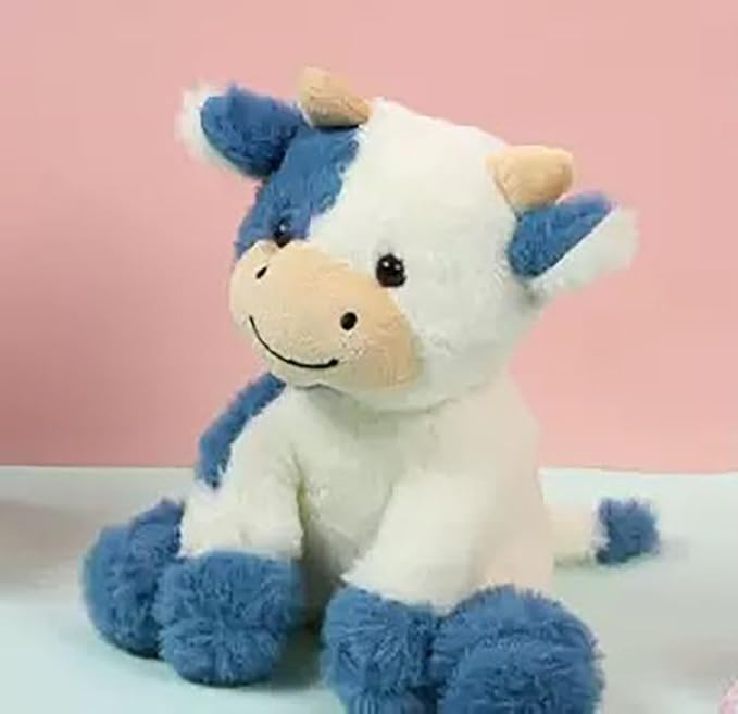 Cow Stuffed Animals Soft Plush Cute Cow Doll for Boys Girls 11.8in (zuo NIU Shen lanse 30cm)