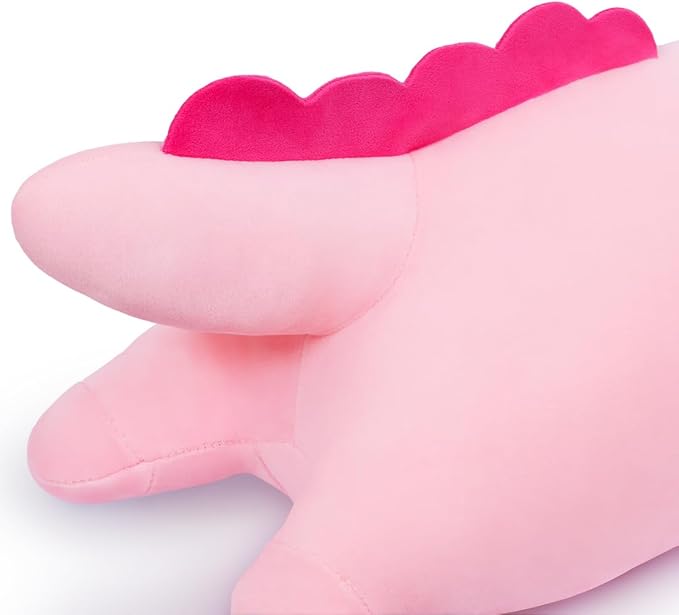 Axolotl Plush, 27.6” Long Axolotl Body Pillow for Kids, Cute Axolotl Stuffed Animals for Girls, Soft Plushies Toy Gifts for Birthday Pink