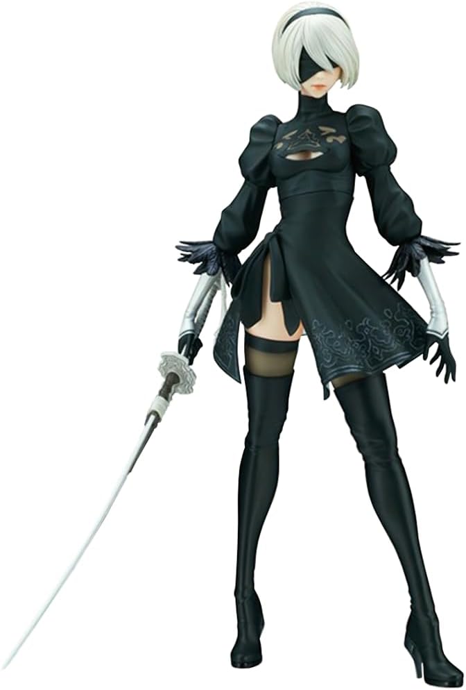 2B Figure Statue Model - 1/6 Scale 2B Action Figure 2Byorha Anime Figurine, 28cm No.2 Type B Figures, PVC Handmade Collectible Desktop Decoration