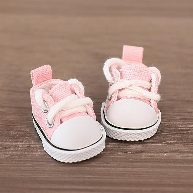5 Pcs/Set 15-17cm Doll Clothes for Labb Rabbit Bunny, Lovely Girly Doll Clothing Straw Hat+Overalls+T-Shirt+Handbag+Canvas Shoes, Fashionable Outfit for Dress up, Doll Costume Fashion Dresses -Purple