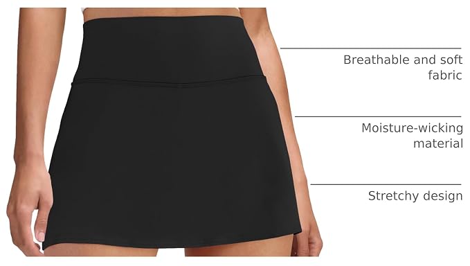 Womens Skort Tennis Skirt with Pocket Shorts | Mini Golf Skirts, High Waisted, Built-in Shorts, Soft Comfortable Fabric, for Summer Casual, Athletic Workout, Pickleball
