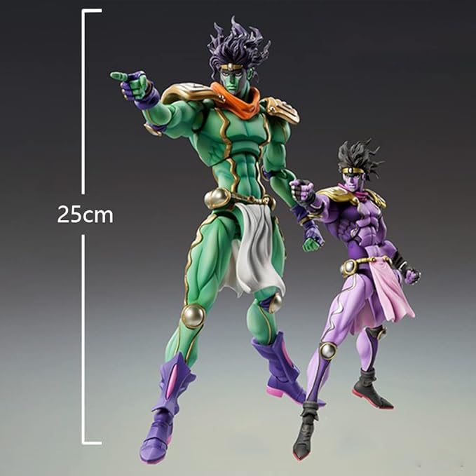 JJBA Figure Star Platinum Super Action Statue 9.84" Movable Anime Figurine Star Platinum Action Figure Desktop Decoration Collectibles Gift